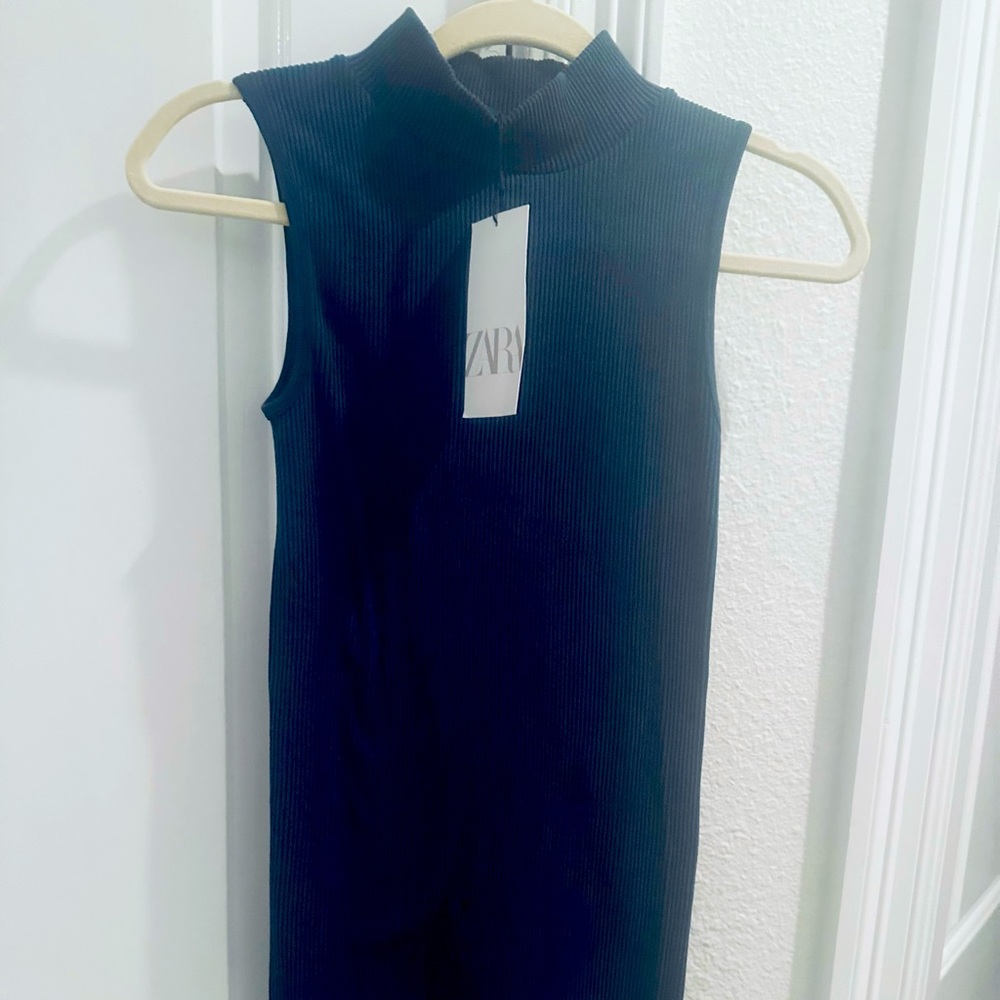 Zara Limitless Contour Collection Body-con Dress size xs-s in Navy Blue